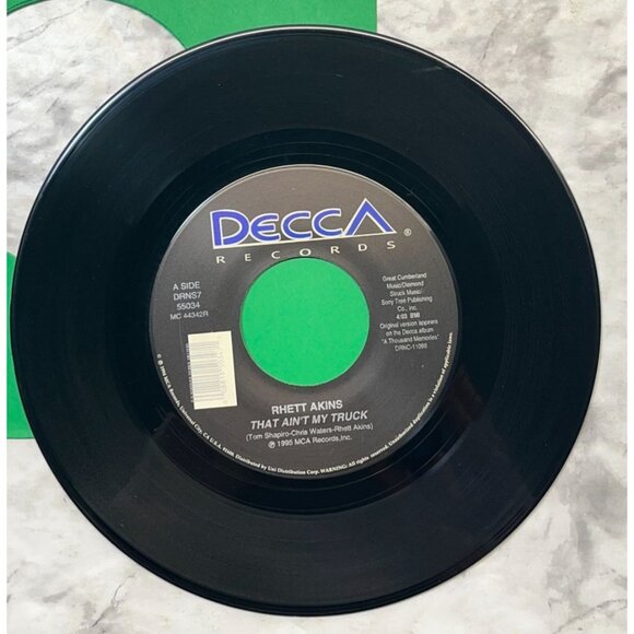 Rhett Akins That Ain't My Truck / Same Ol Story 45 Vinyl 90s Country DECCA - Picture 4 of 6